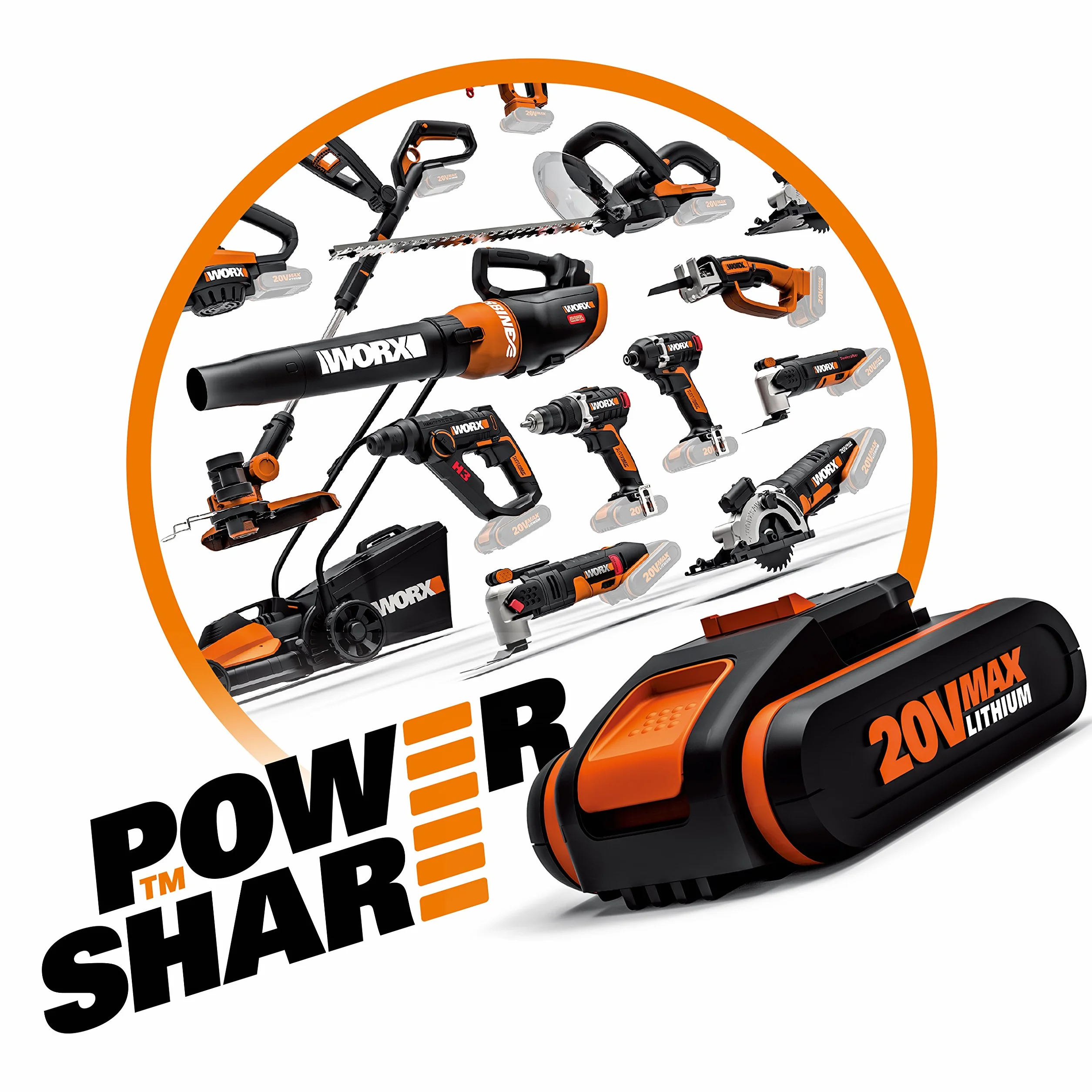 WORX WG620E.9 Hydroshot Akumulatorowa Myjka Wysokociśnieniowa 20 V, Bez Akumulatora i Ładowarki