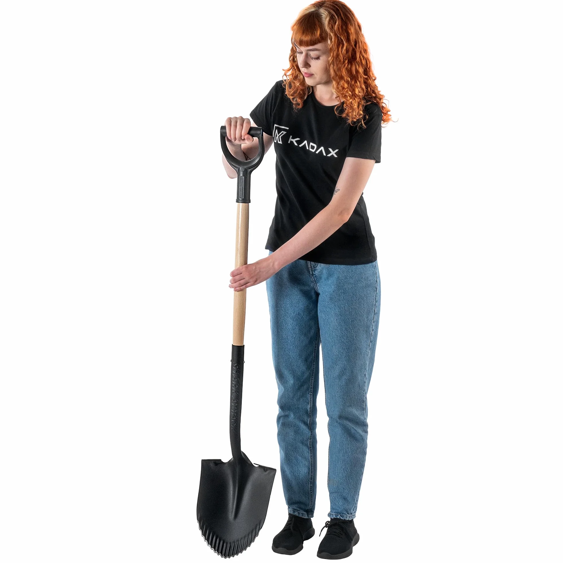 KADAX Szpadel drenażowy spiczasty z uchwytem D 130 x 23,5 cm