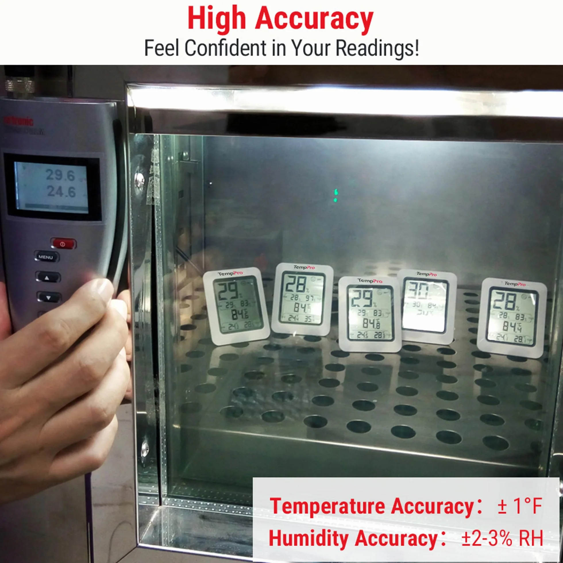 ThermoPro TP50 cyfrowy termohigrometr higrometr termometr pokojowy termometr pokojowy z zapisem i wskaźnikiem klimatu w pomieszczeniu do kontroli klimatu w pomieszczeniu monitor klimatu