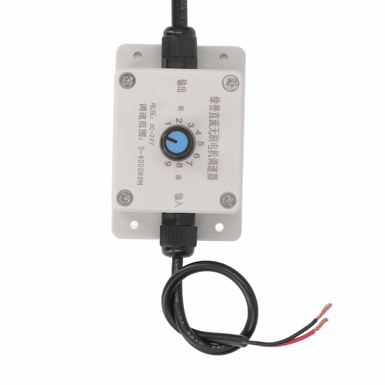 Wibrator Do Betonu, 30W 4000 obr./min, Bezszczotkowy Silnik Wibracyjny DC24V, z Regulatorem Prędkości, IP65, Stop Aluminium