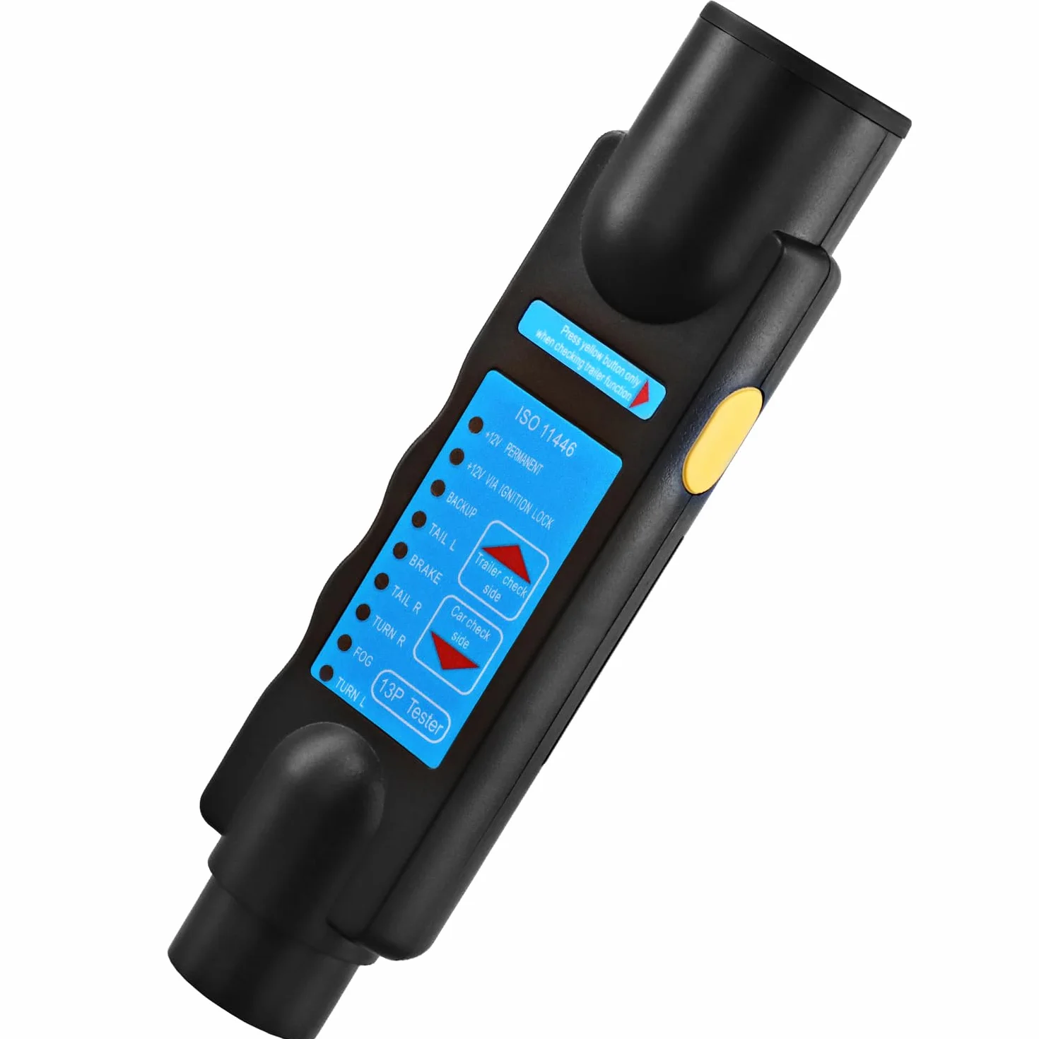 QWORK® 13-pinowy tester wtyczek i gniazd do diagnostyki okablowania 12 V – niezawodne narzędzie do sprawdzania obwodu samochodowego, przyczep kempingowych i kamperów