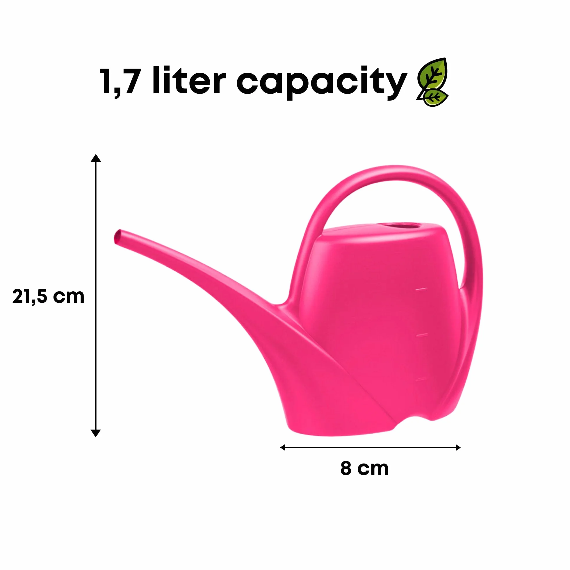 Konewka do roślin pokojowych 1,7 l różowa