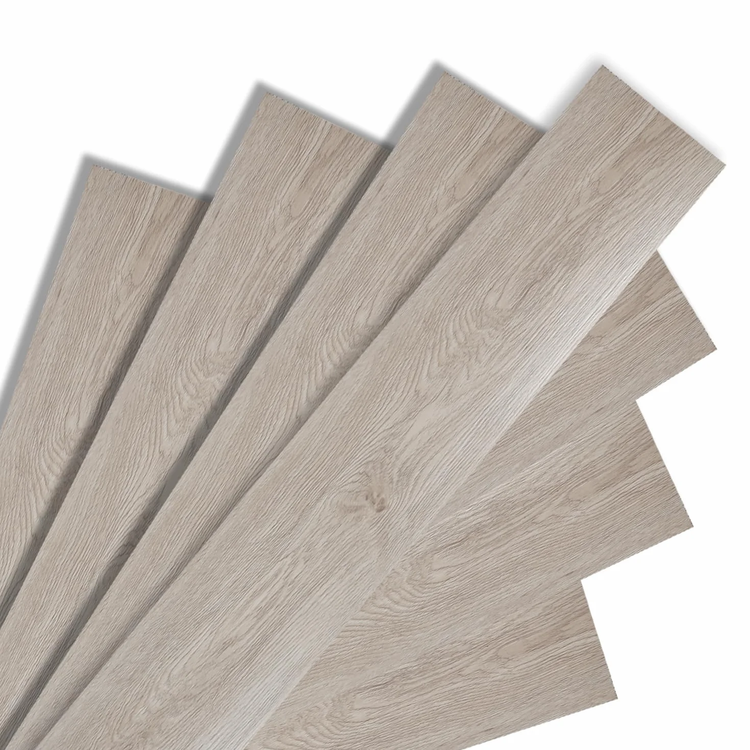 Fiqops Wykładzina podłogowa z PCW, 28 płytek, ok. 4 m², podłoga winylowa, wodoodporna, wodoodporna, samoprzylepna, winylowa, 91,5 x 15,2 cm, grubość 1,5 mm (biały dęb)