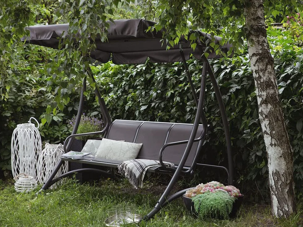 Ferocity Uniwersalny kolorowy zapasowy daszek do huśtawki Pokrowiec Patio Hamak Top Ogród Wymiary zewnętrzne ok. 210 x 145 cm, beżowy [101]
