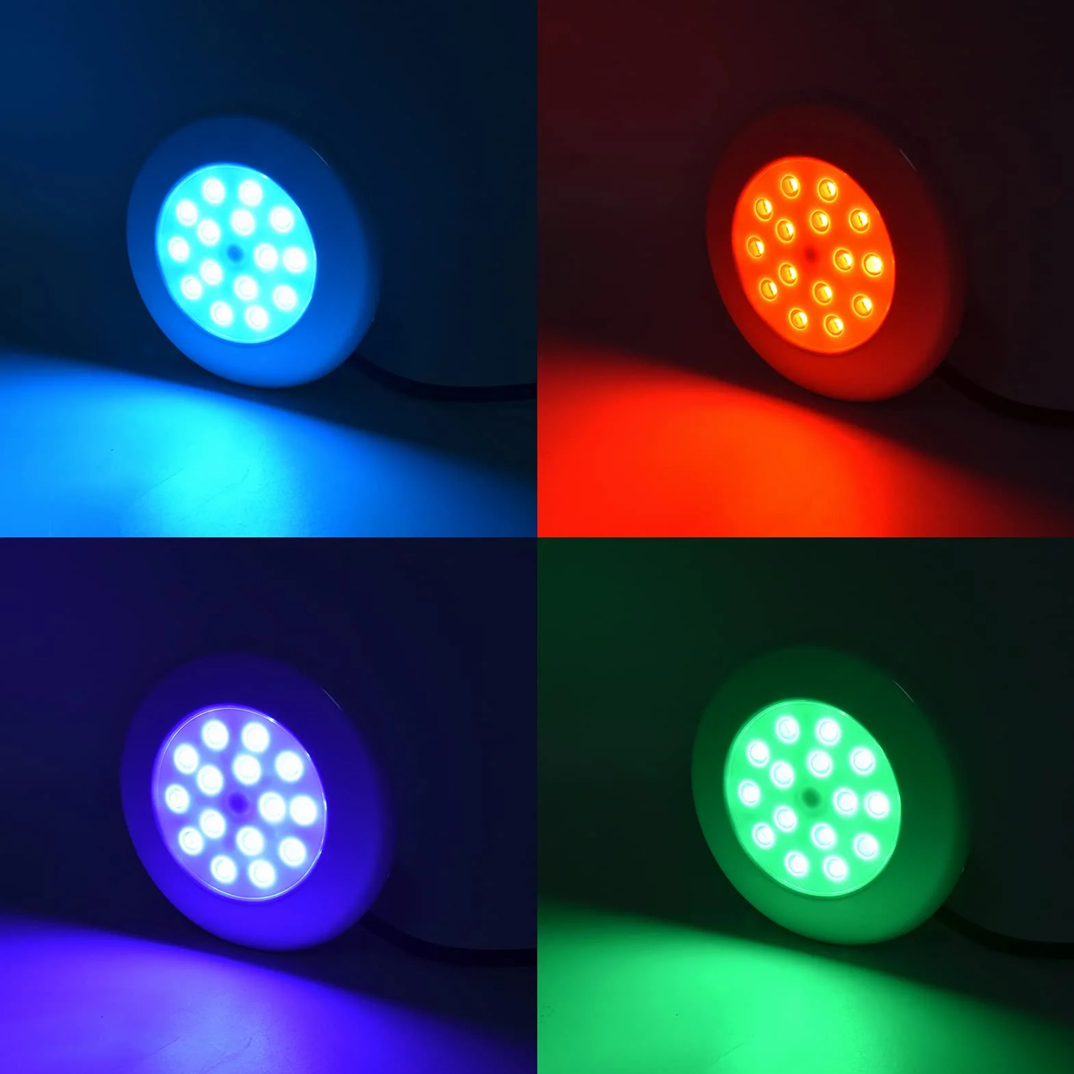 Oświetlenie Podwodne LED 7W, RGB Pełny Kolor, IP68 Wodoodporny, do Basenu, Fontanny, Stawu, Regulowane Kolorowe Światło
