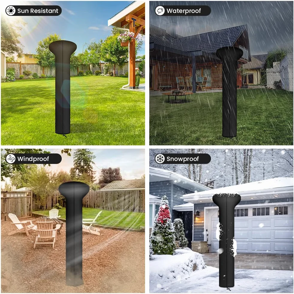AOOWU Pokrowiec na grzejnik patio wodoodporny Oxford 210D 180 x