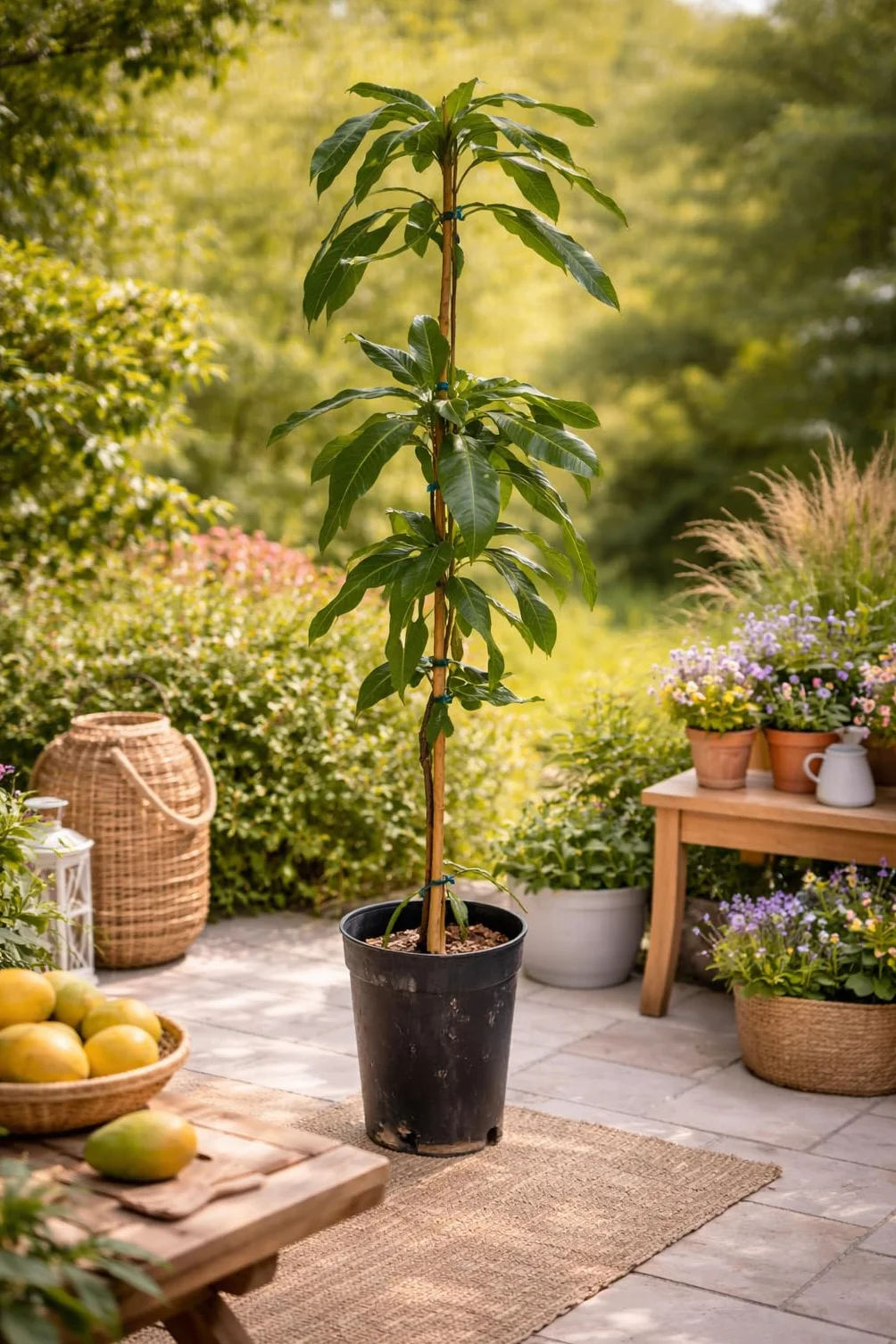Drzewo mango Kent uszlachetnione 140-180 cm – Mangifera indica – tropikalna roślina owocowa – roślina mango w doniczce – idealna do ogrodu i ogrodu zimowego