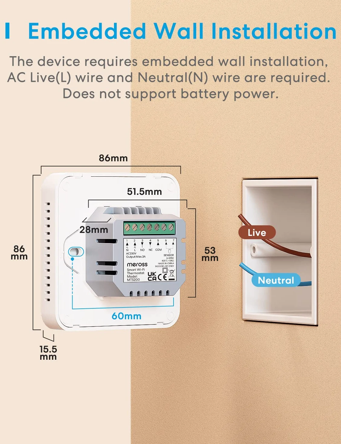 Inteligentny elektryczny termostat, ogrzewanie podłogowe WLAN, thermostat kompatybilny z HomeKit, Alexa i Google, sterowanie głosowe, harmonogram zdalnego sterowania, cyfrowy ekran dotykowy LED