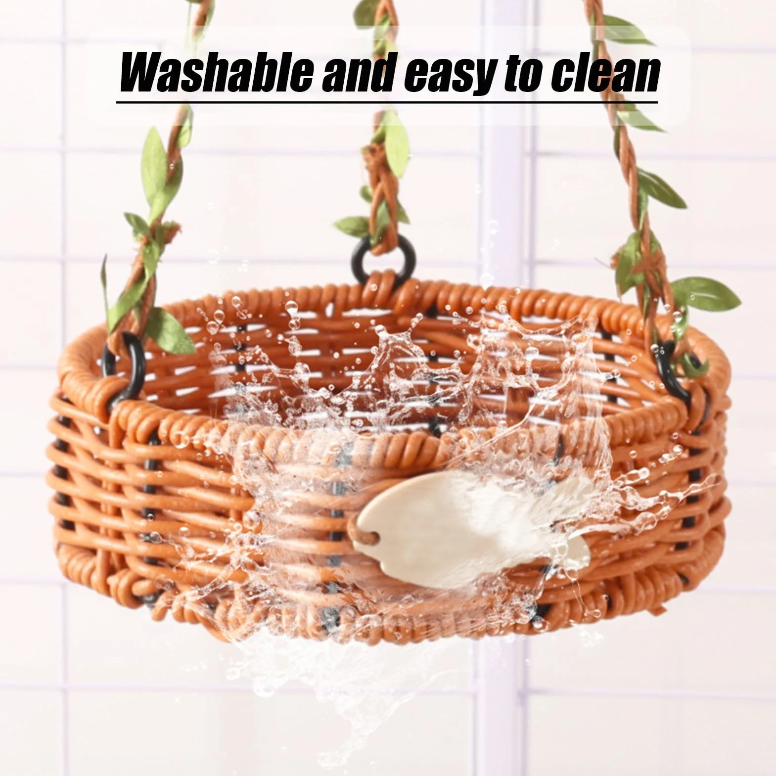 Hammock Bird Jaskinie gniazd ptaków Miejsca do spania Nymphensithich Imitat Rattan Vintage Ręcznie Oddychająca tkanina łatwa do czyszczenia dla Kanarków nimfy wspinaczkowe jedzenie