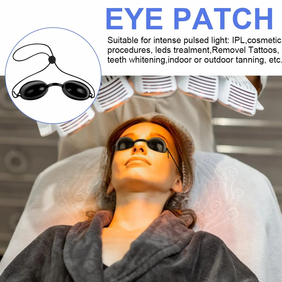 LOPHE Okulary ochronne UV do solarium, okulary do solarium z gumką, ochrona przed promieniowaniem UV Eye Protection do solarium Beauty Instrument kosmetyczny