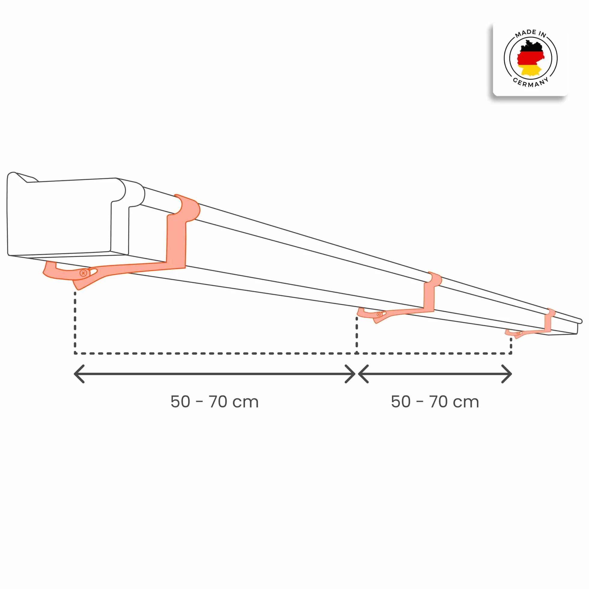 INEFA rynna plastikowa skrzynkowa 200 cm 68 mm brązowa