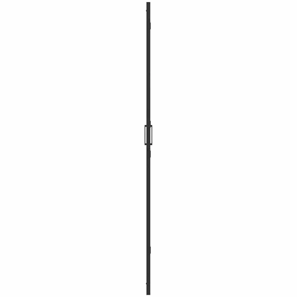 Ścianka prysznicowa Walk-In czarna z aluminium i szkła hartowanego, 110 x 6,5 x 190 cm, składana, do łazienki, ochrona przed rozpryskiwaniem, zajmuje mało miejsca szklana ścianka do wnętrz