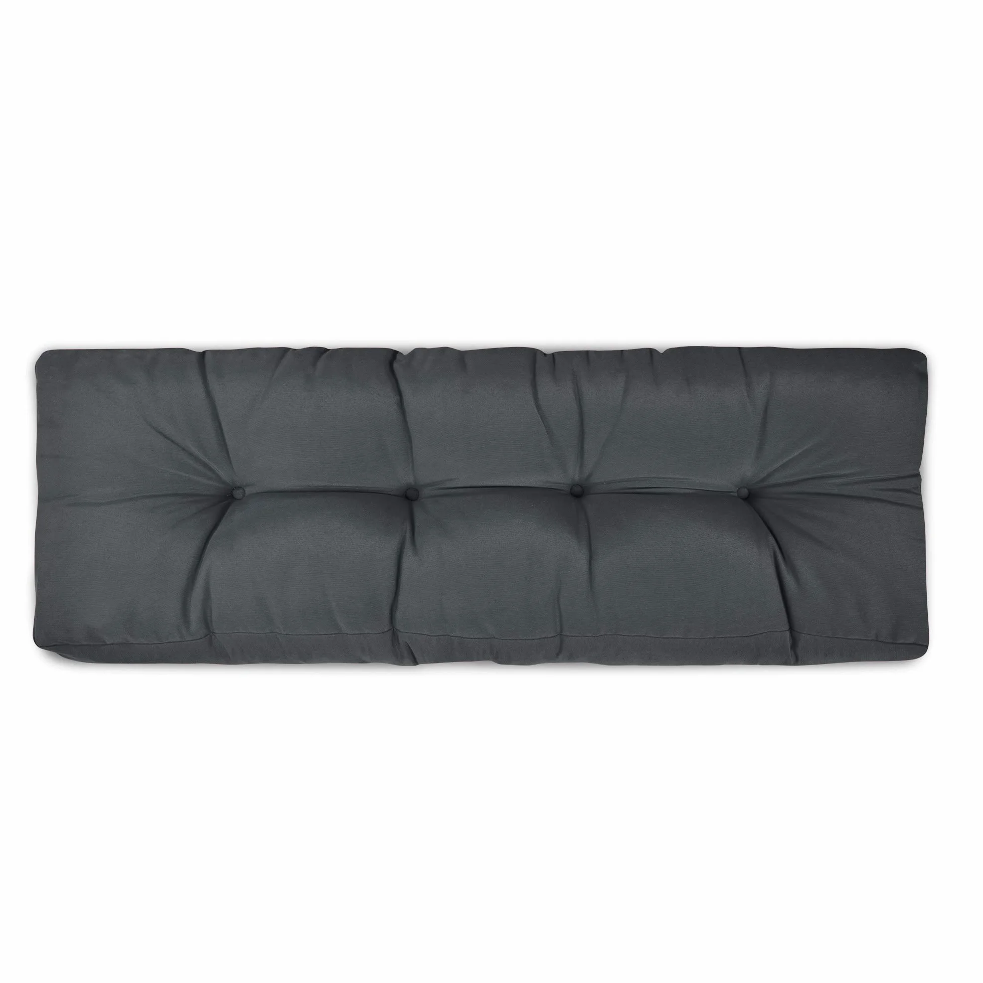 Beautissu Eco Style Poduszka na palety 120 x 40 x 15 cm Szara ciemnoszara
