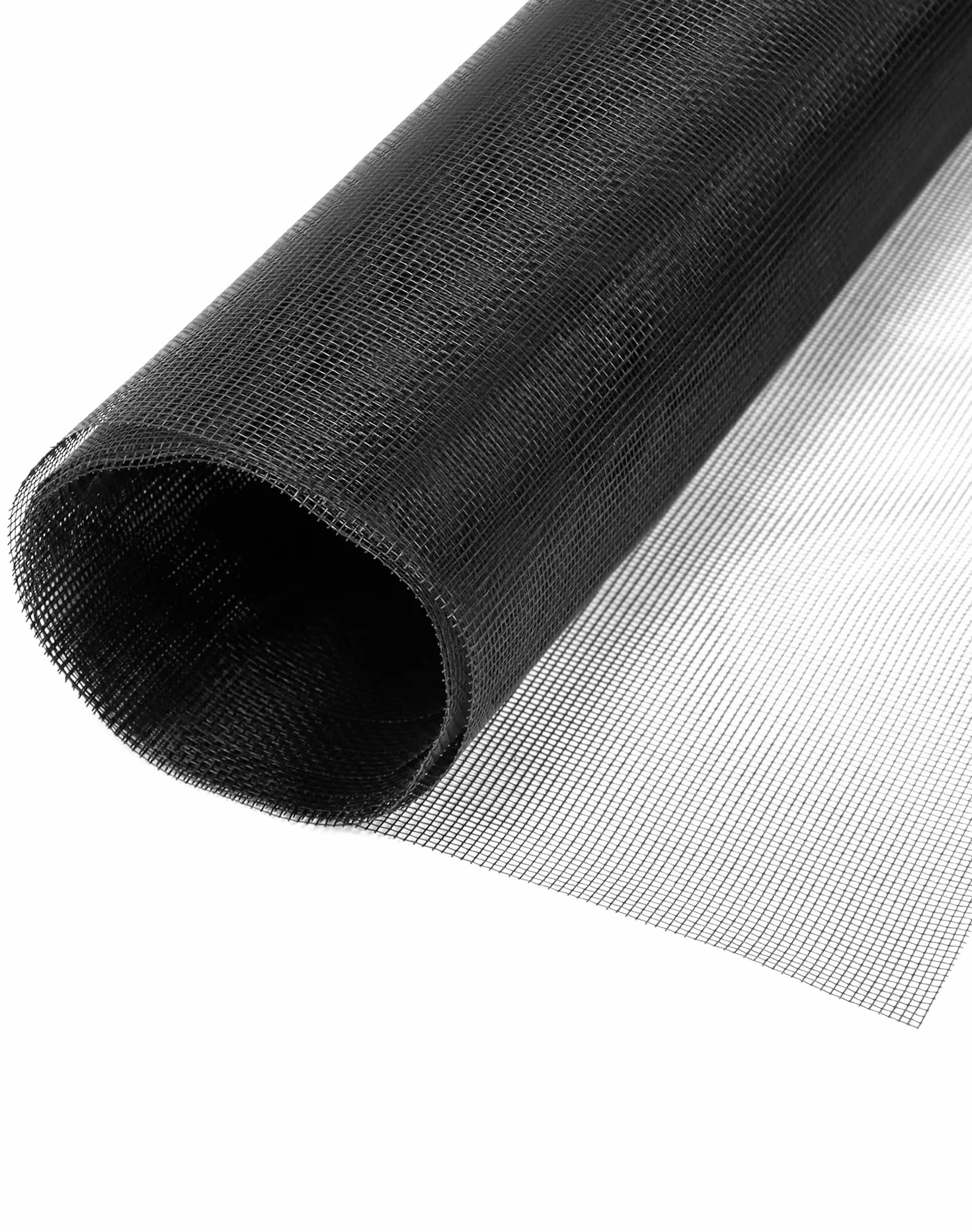 QWORK® 1 kawałki moskitiera okienna, moskitiera z włókna szklanego, 200 x 200 cm, utrzymuje cyrkulacjęświeżego powietrza, czarna, siatka 18