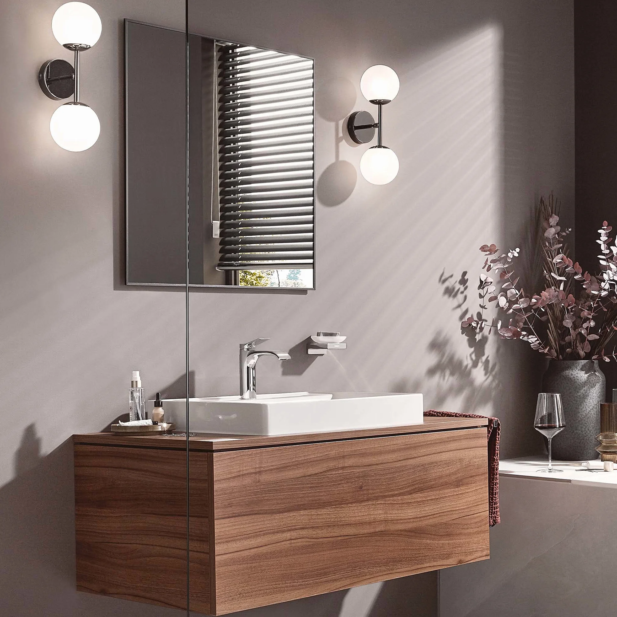 hansgrohe Vivenis - jednouchwytowa bateria umywalkowa z zestawem odpływowym klik-klak, kran łazienkowy z wylewką 110 mm, oszczędność wody (EcoSmart), chrom, 75020000