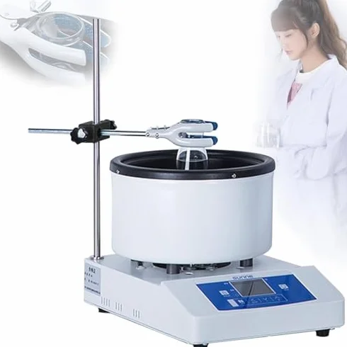 Mieszadło magnetyczne z ogrzewaniem, cyfrowy mikser płyty grzejnej do laboratoryjnego płynnego oleju, 1800 obr./min garnek do mieszania, sprzęt chemiczny i biologiczny
