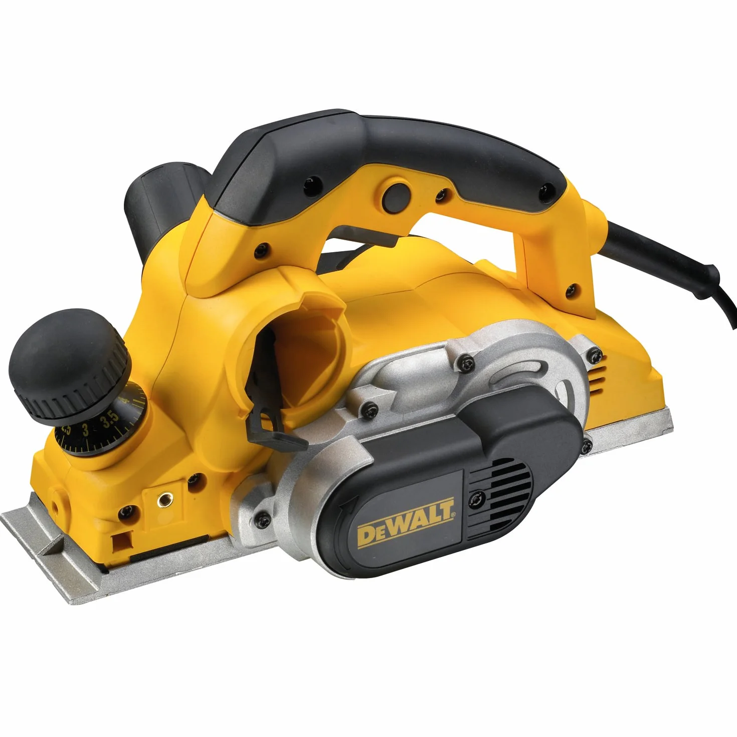 DeWalt Krajalnica elektryczna D26500K z dużym wałem nożowym – precyzyjne struganie również w twardym drewnie – szerokość struga 82 mm – 1050 W – strug elektryczny z nożem dwustronnym, ogranicznikiem głębokości i równoległym