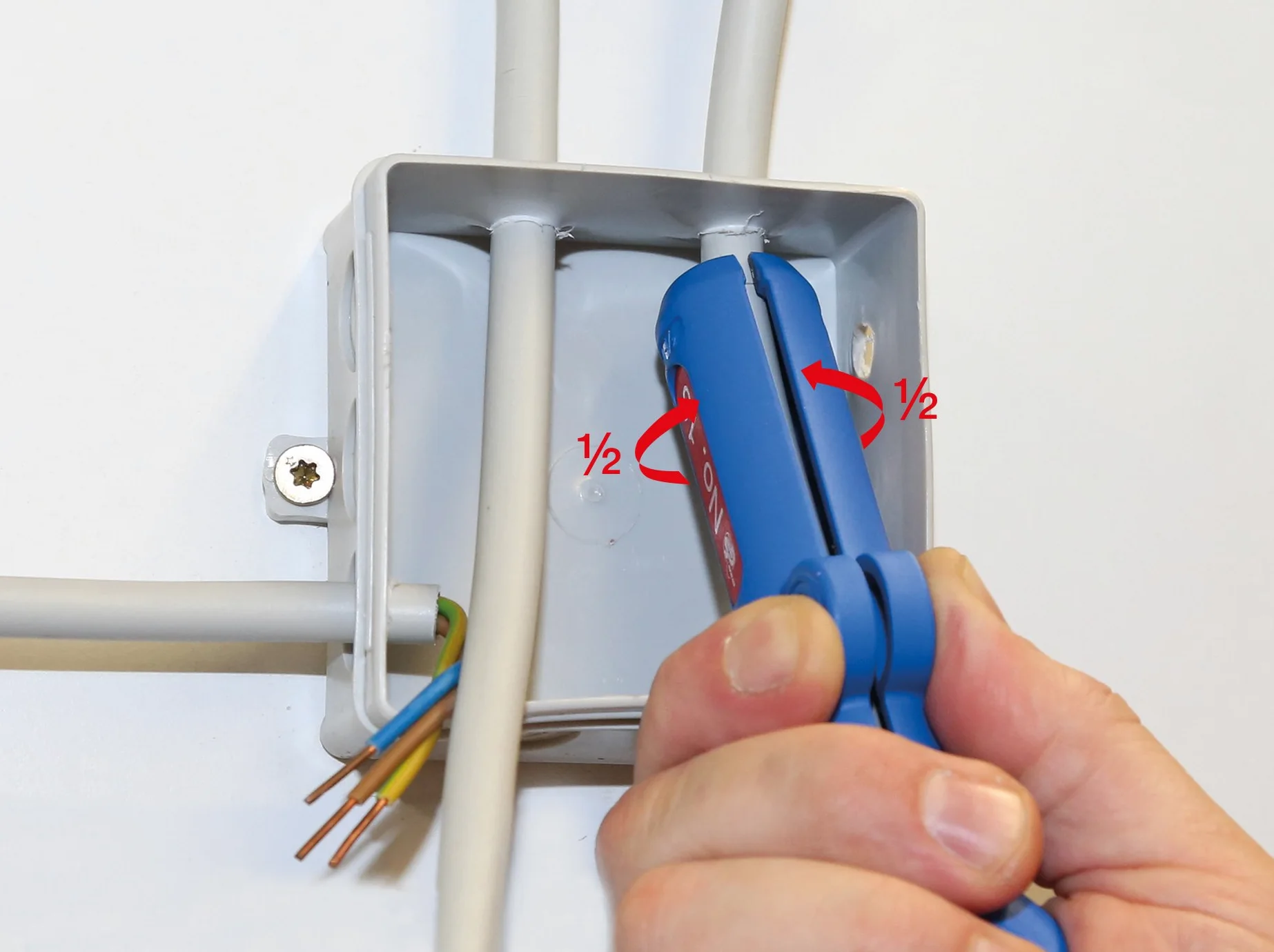 WEICON TOOLS Ściągacz do kabli okrągłych Nr 13 | Ściągacz izolacji do okrągłych i wilgotnych kabli pokojowych | 6-13 mm Ø