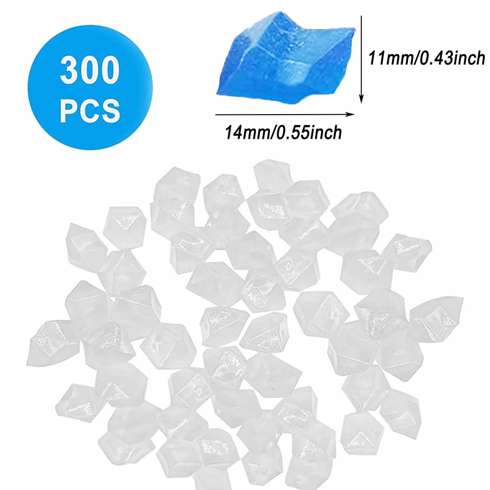 Świecące kamienie ogrodowe fluorescencyjne kamyki dekoracyjne 14 x 11 mm 300 sztuk