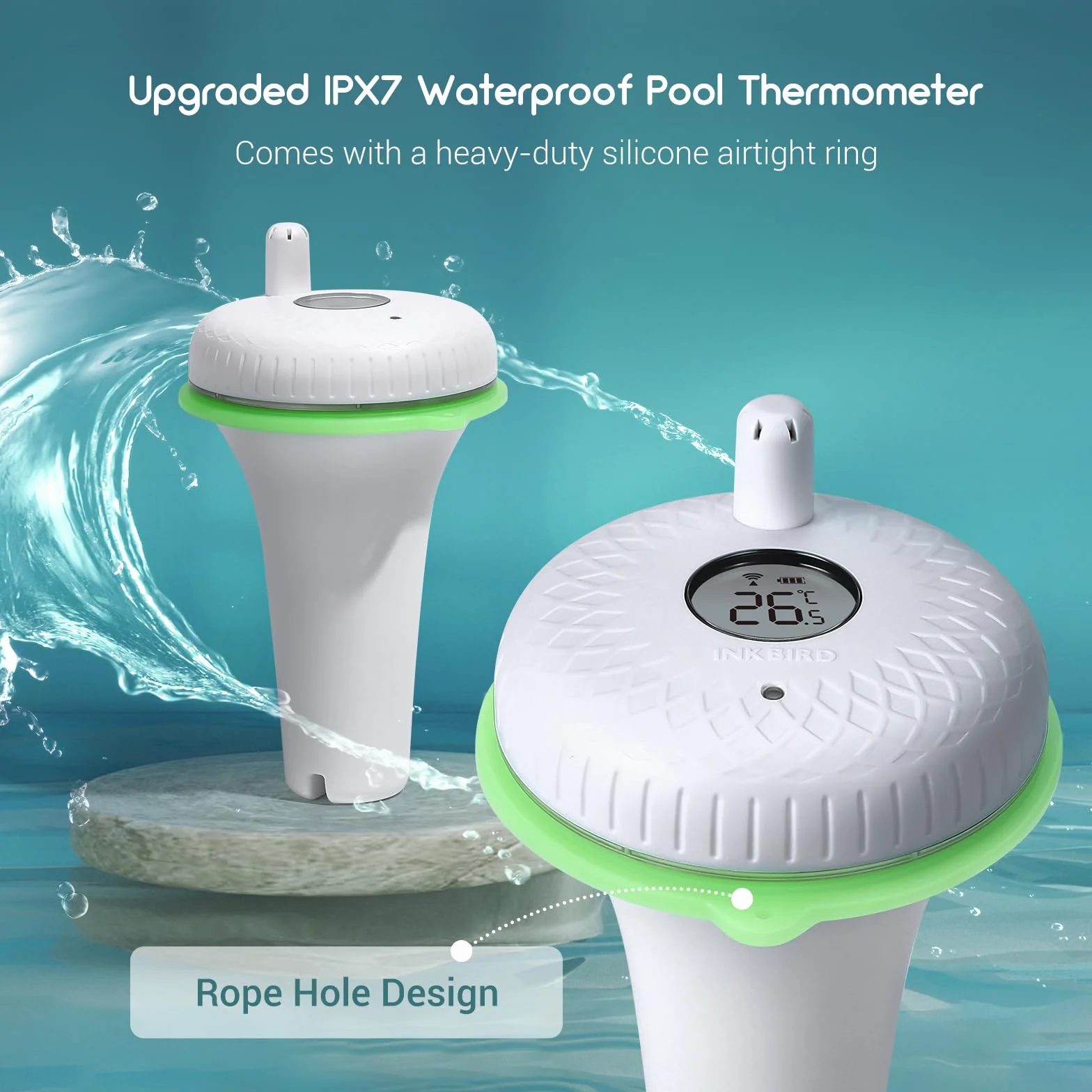 Inkbird IBS-P02 Pływający termometr basenowy IPX7 wodoodporny