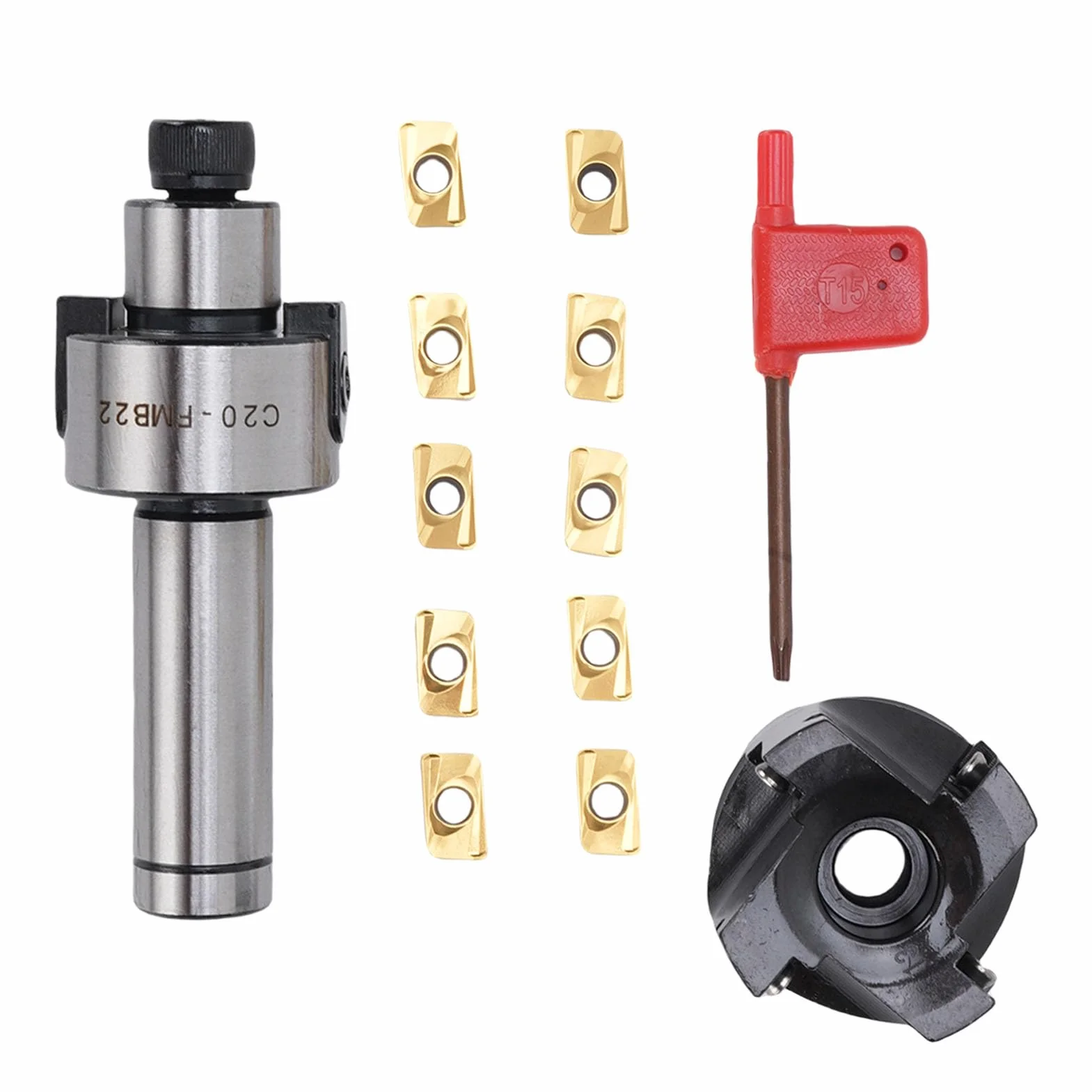 400R 50 22 4T Frez Czołowy 50mm 4-ostrzowy Frez Palcowy z Wkładkami z Węglika APMT1604 do Frezarki CNC Tokarka Wytaczadło