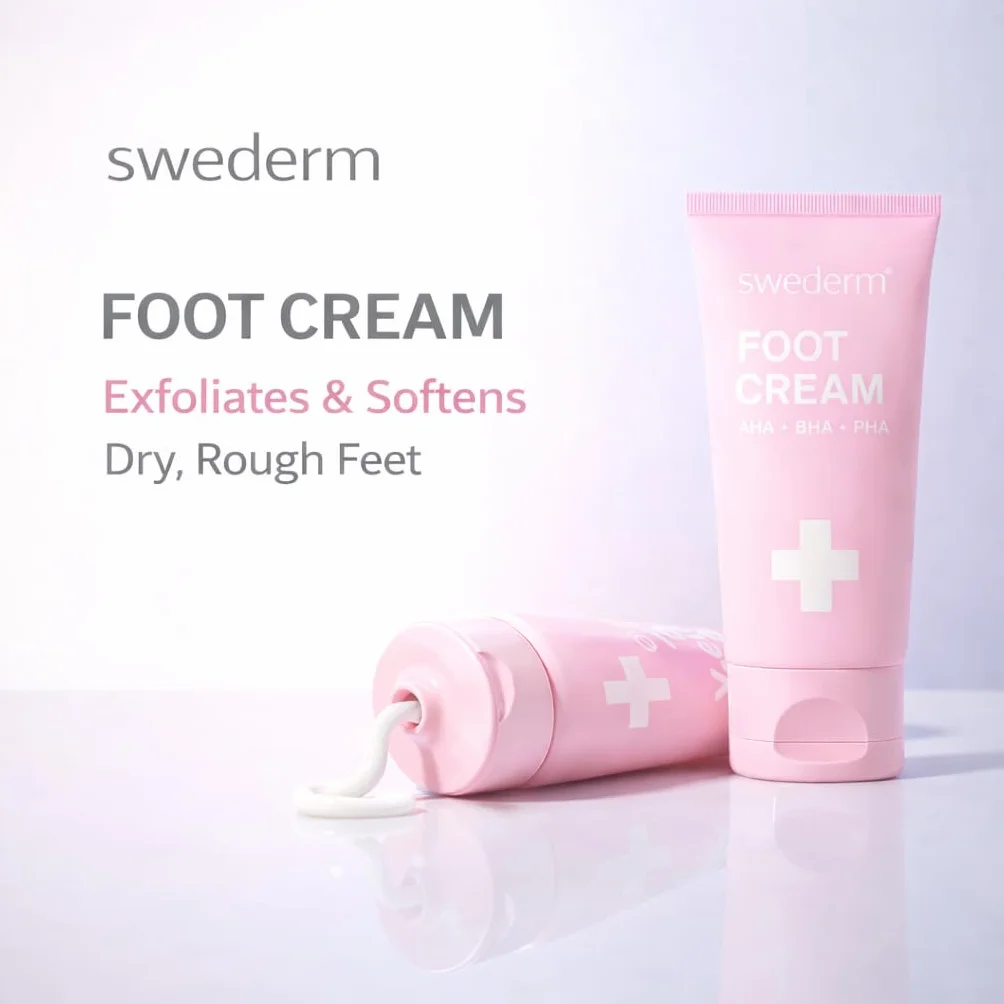 swederm Krem do stóp nawilżający krem do stóp, z kwasami, witaminą E, nawilża i regeneruje suchą skórę, wygładza zrogowaciały naskórek, 75 ml