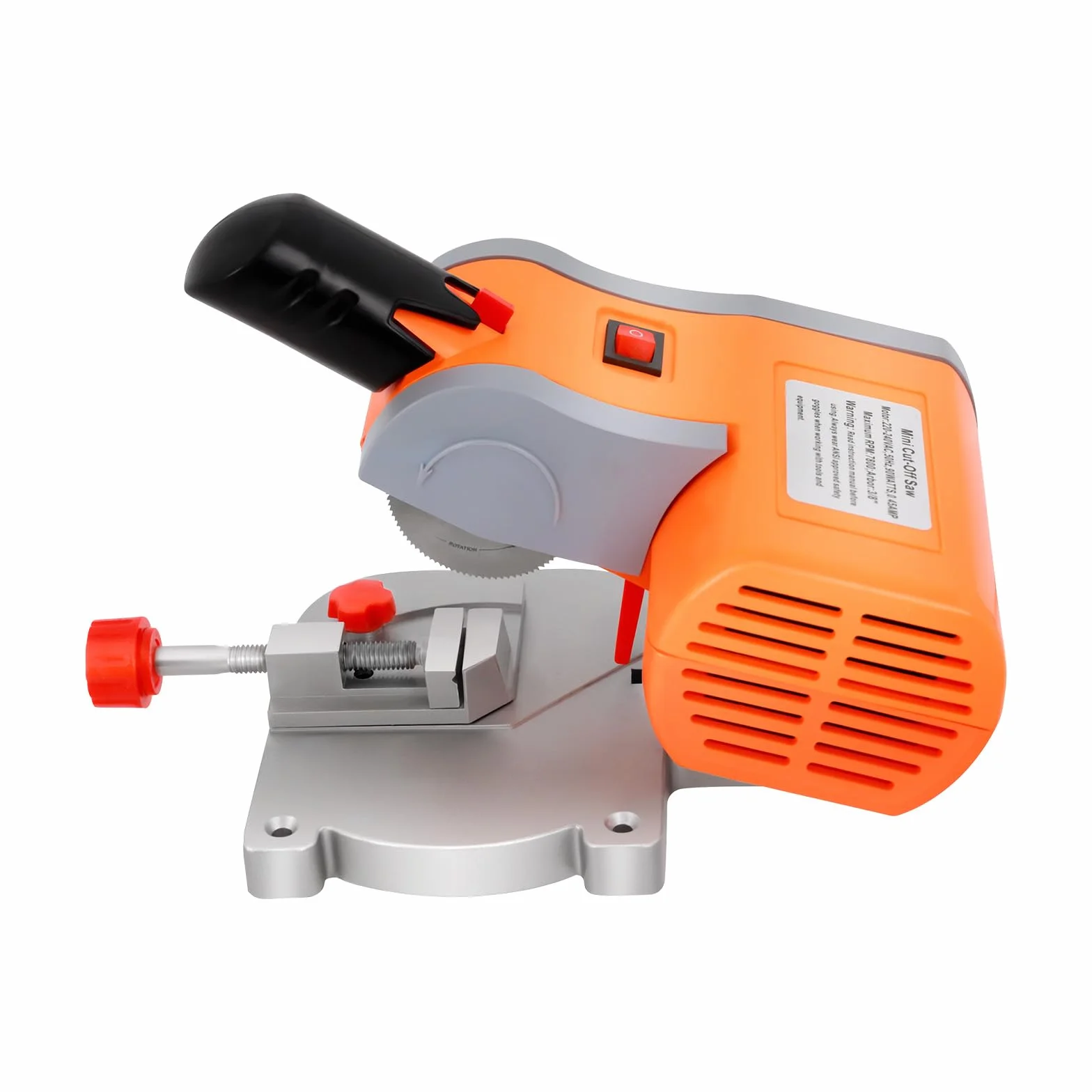 Piła ukośna, 220 V, 90 W, mini piła ukośna, regulacja 0-45°, 7800 obr./min, piła tarczowa z narzędziem napinającym, grubość cięcia 1,2 cm, cięcie drewna, tworzywa sztucznego, kamienia