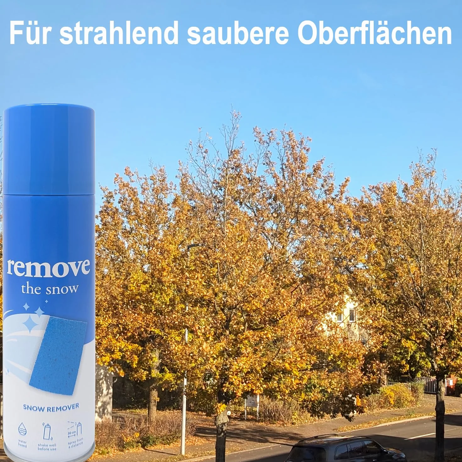 COM-FOUR® środek do usuwania śniegu spray do okien i luster świecący w ciemności