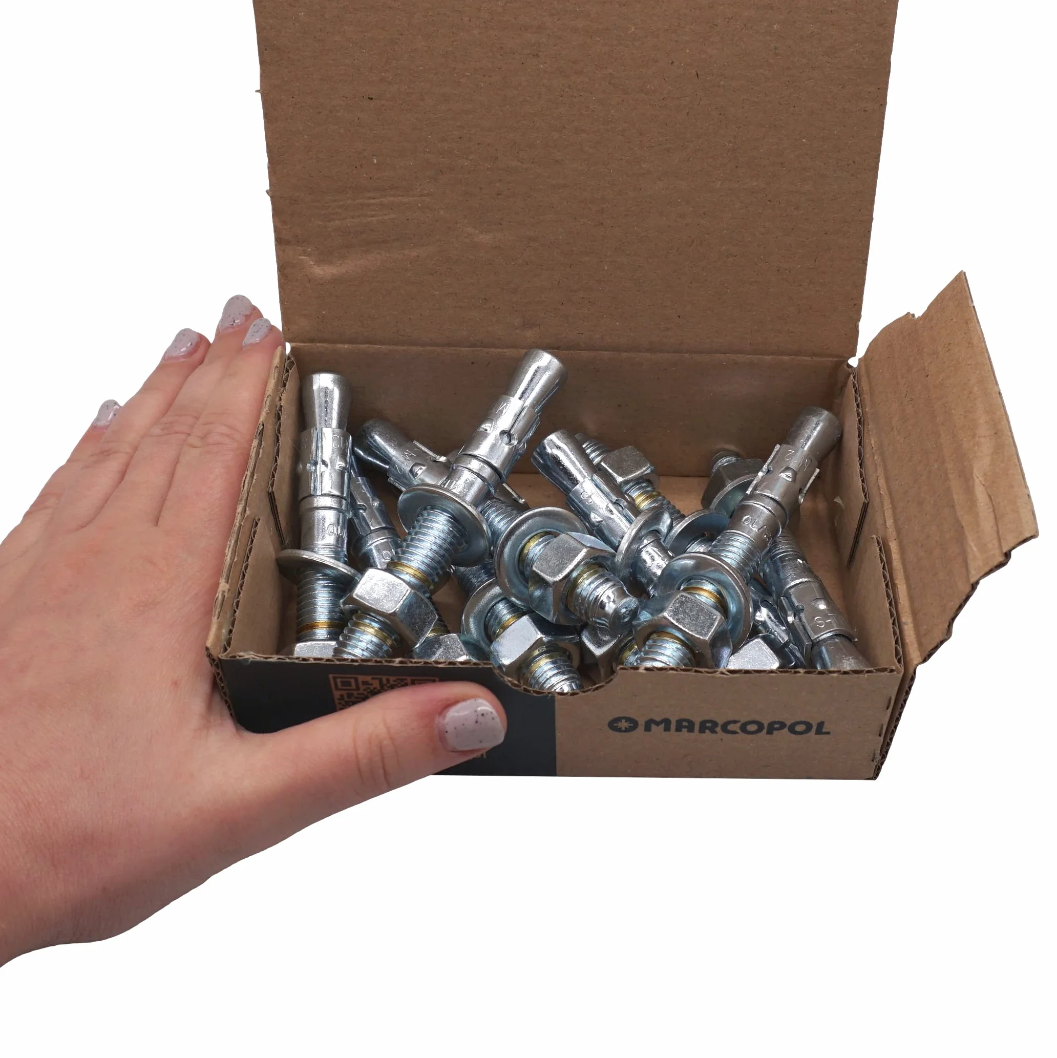 Kotwy klinowe M12 x 90 mm (opakowanie 10 szt.) kołki metalowe, mocowanie śrubowe do muru, kotwa rozprężna do betonu (10, M12 x 90 mm)