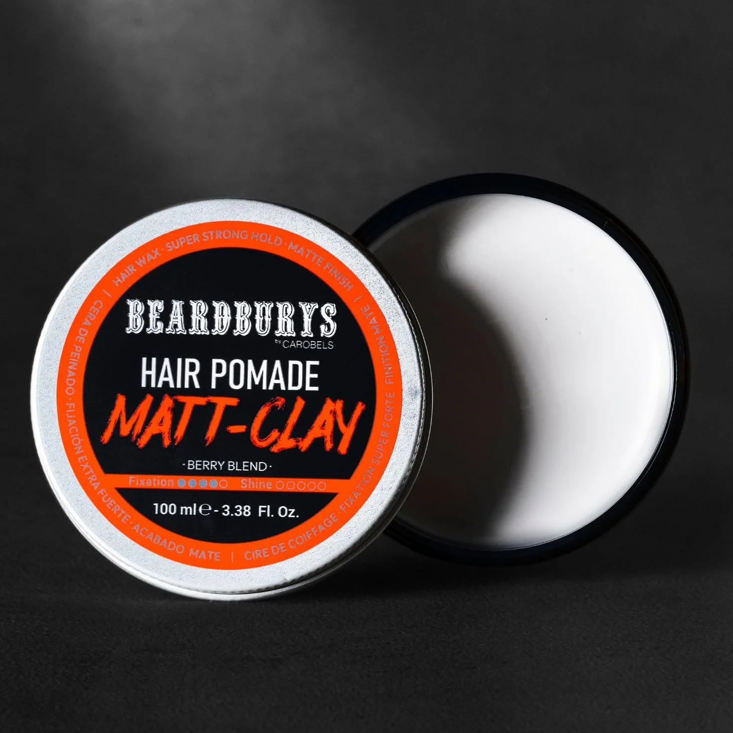 Beardburys Matowa glinka do włosów dla mężczyzn, ekstremalne utrwalenie i matowe wykończenie, glinka do stylizacji na bazie wody zapewniająca nieskazitelny styl, 100ml