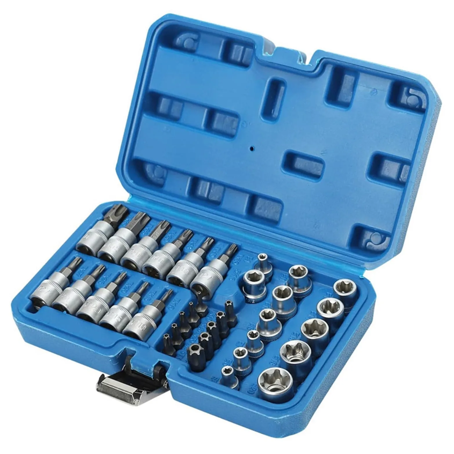 34 szt. Gniazda Torx Star i zestaw bitów Męskie/żeńskie Bity E-Security Drive Narzędzie ręczne Torque Star Socket