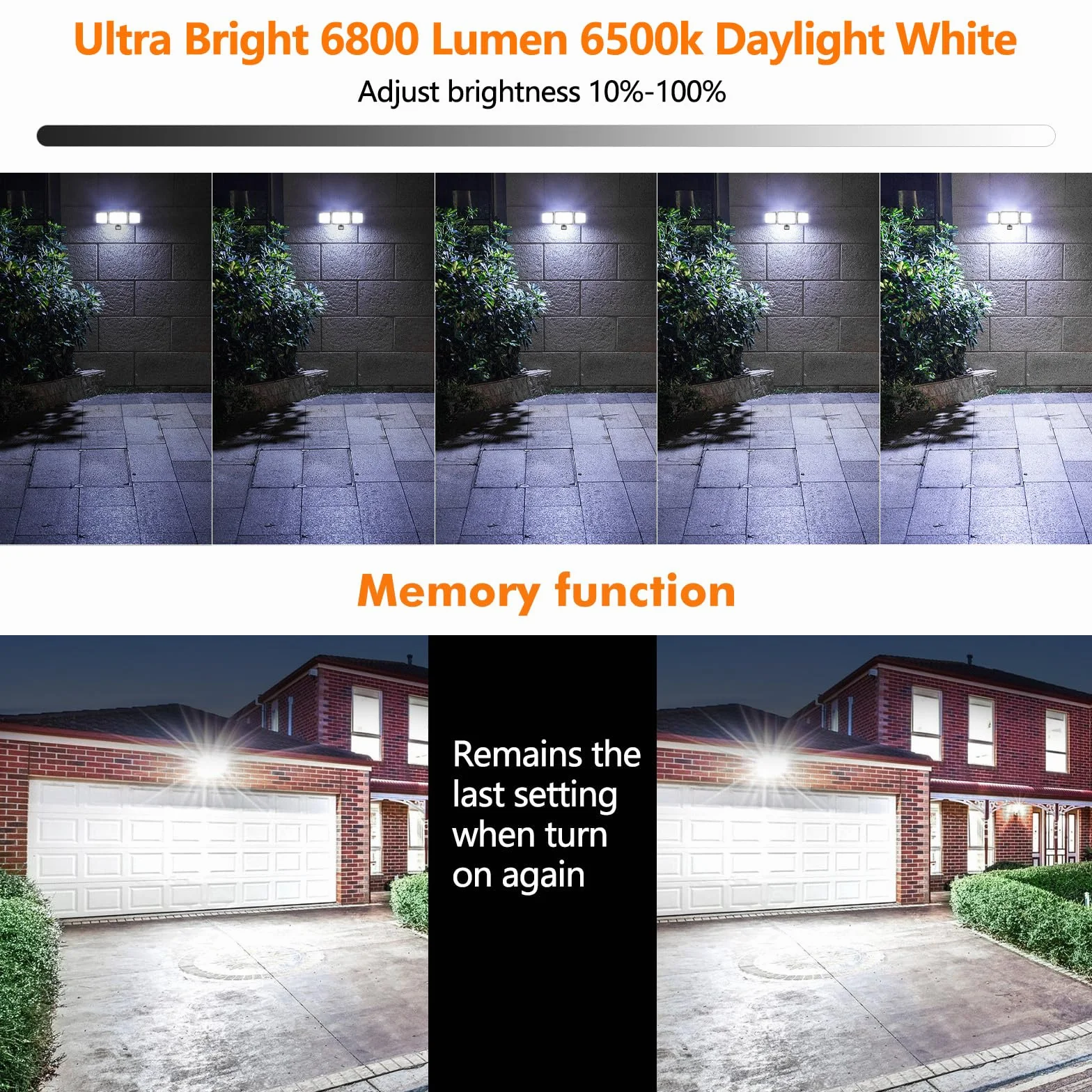 MEIHUA Reflektor LED 70 W z czujnikiem ruchu, pilot zdalnego sterowania, 700-6850 lm, IP66, wodoszczelny, 4 tryby, 10 poziomów jasności, 6500 K, zimna biel, reflektor do ogrodu, garażu, na boisko