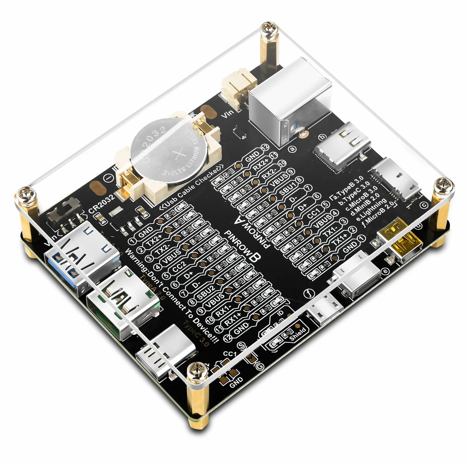 Heemol Tester kabli USB, tester kabli danych dla kabli USB C/A Micro USB z szybkim transferem, szybka organizacja nieuporządkowanych kabli poprzez sprawdzenie diod LED