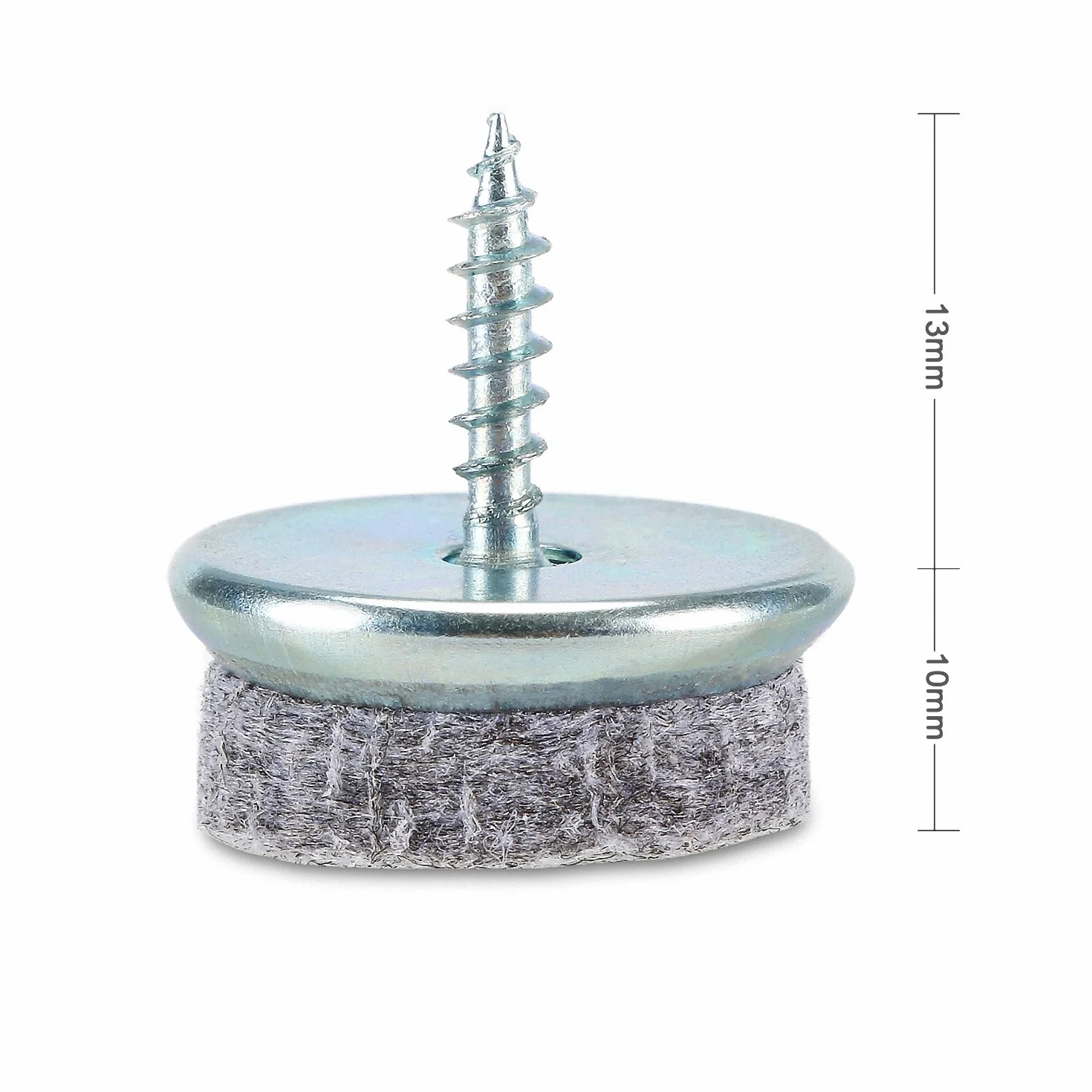 Incutex 20x Podkładki Filcowe do Nóg Krzeseł, Okrągłe Ślizgacze do Podłogi, Ochrona Podłogi, Ślizgacze Meblowe Ø 22mm, Szare