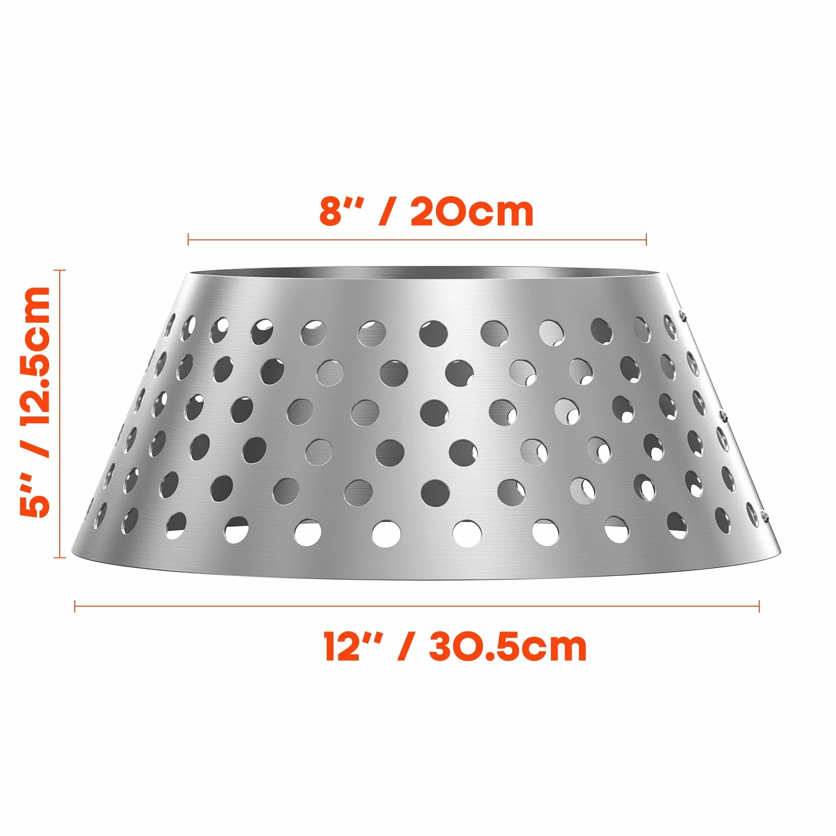 onlyfire Kosz na węgiel drzewny ze stali nierdzewnej do Weber 57/67 cm i WSM, Big Green Egg, Kamado Joe