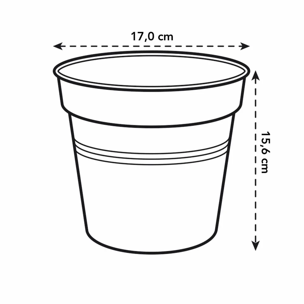 elho Green Basics doniczka do uprawy Ø 17 x wys. 15,8 cm zielona kamienna zieleń