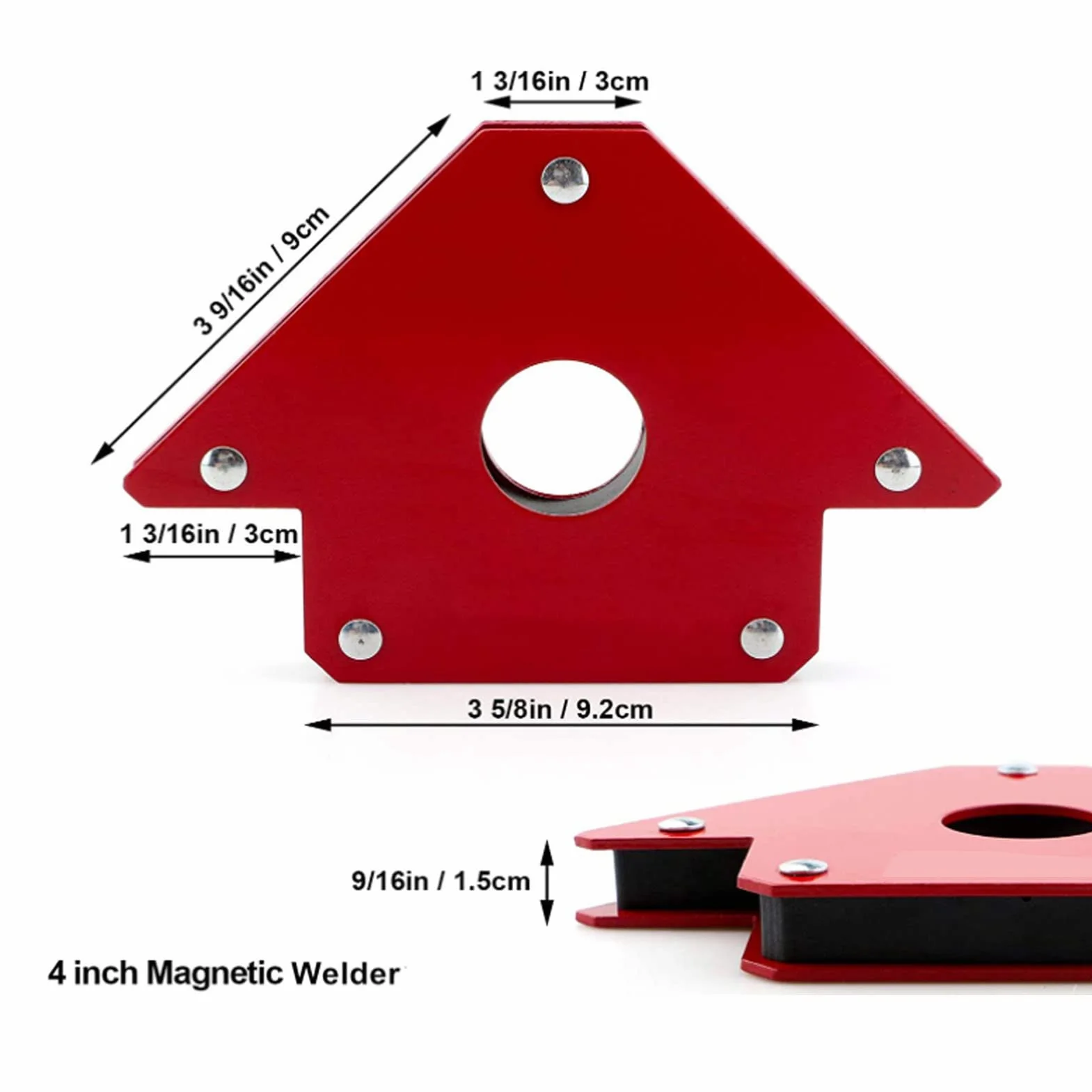 Magnes spawalniczy Kuuleyn, 4 szt. 50LB spawalniczy magnetyczny uchwyt strzałki 45 90 135 wielokątowy uchwyt spawalniczy wspornik magnetyczny Jig Positioner elektronarzędzie