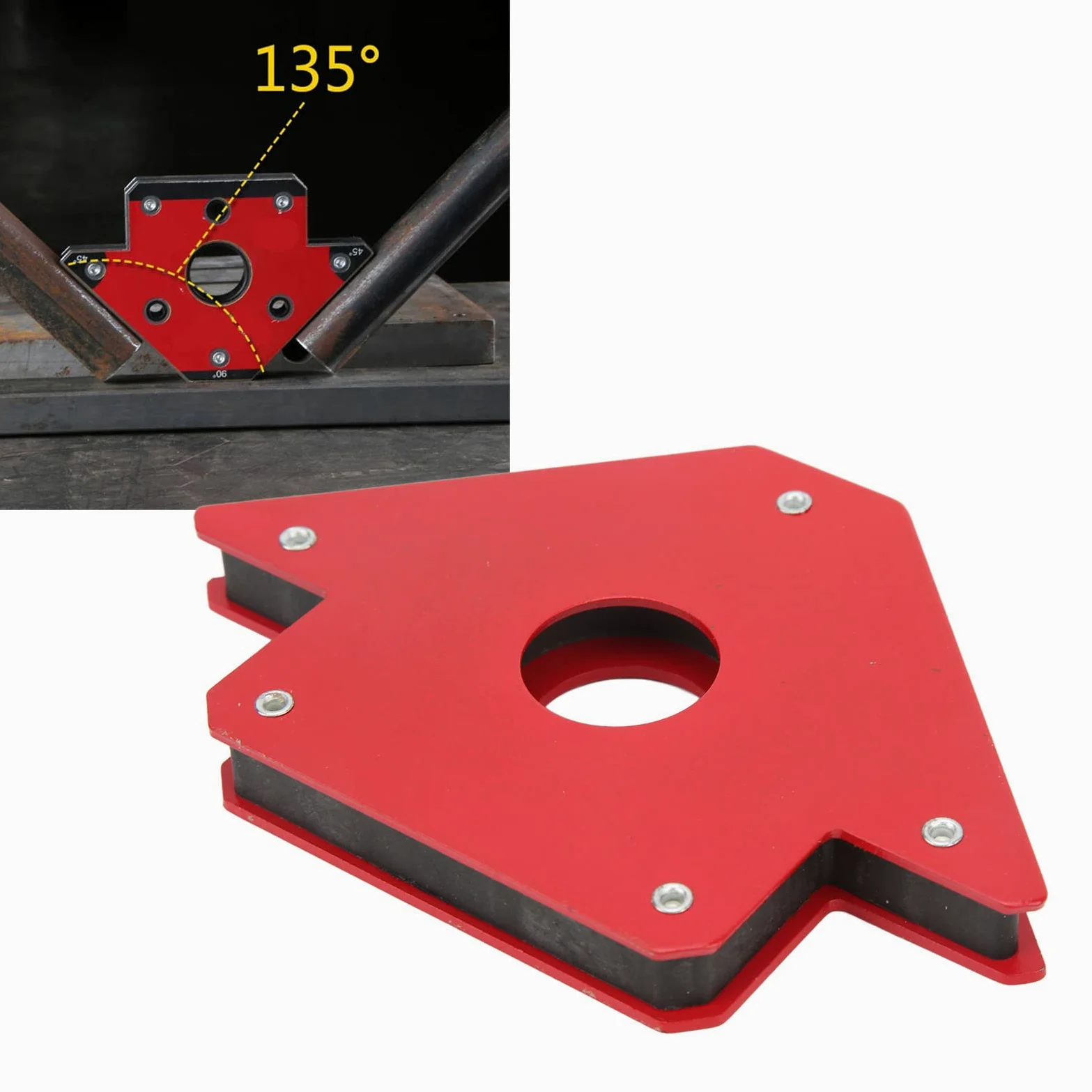 Magnes spawalniczy Kuuleyn, 4 szt. 50LB spawalniczy magnetyczny uchwyt strzałki 45 90 135 wielokątowy uchwyt spawalniczy wspornik magnetyczny Jig Positioner elektronarzędzie