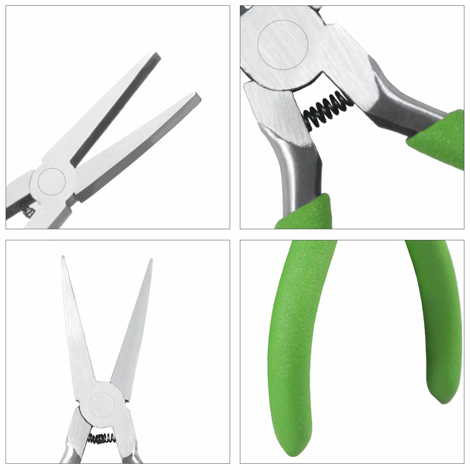 LEONTOOL Szczypce do produkcji biżuterii, gładka szczęka, 14 cm, płaski nos, kaczka