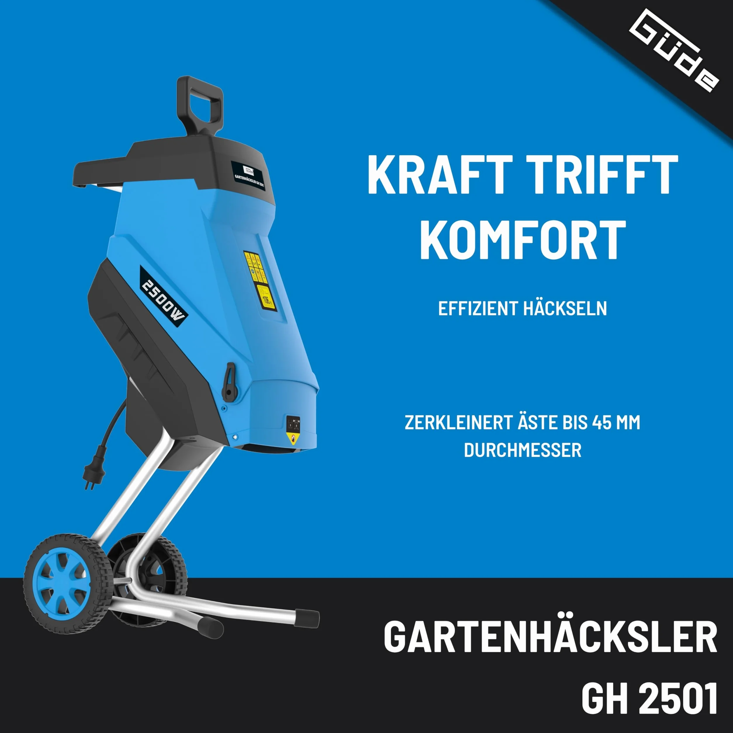 Güde Rozdrabniacz ogrodowy GH 2501 2500 W 45 mm