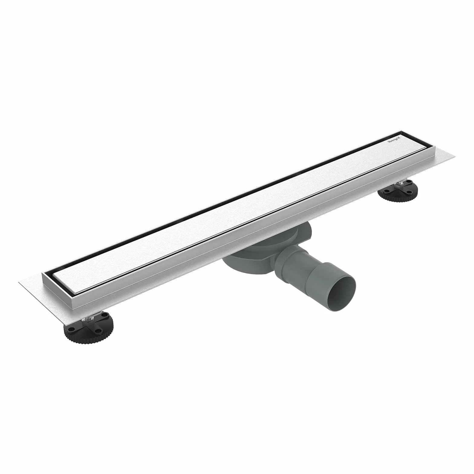 Ibergrif M42001-50 kanał prysznicowy ze stali nierdzewnej, odpływ prysznicowy z antyzapachowymi i filtrem do włosów, szybki drenaż, 50 cm