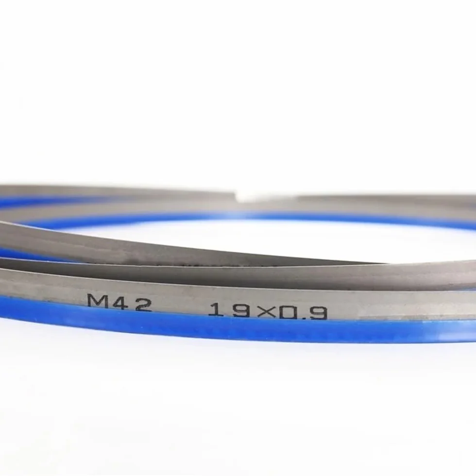 Brzeszczot do piły taśmowej, Brzeszczoty do pił taśmowych do metalu 4-10TPI, 93 X 3/4 cala M42 Bimetalowe brzeszczoty do pił taśmowych, brzeszczoty do pił taśmowych HSS do cięcia aluminium miedź mosią