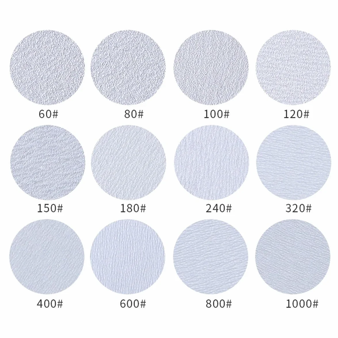 Zestaw 100 szt. tarcz szlifierskich - papier ścierny 3" 4" 5" 7" 9" do szlifowania na mokro i na sucho, ziarnistość 60-1000(80grit 7")