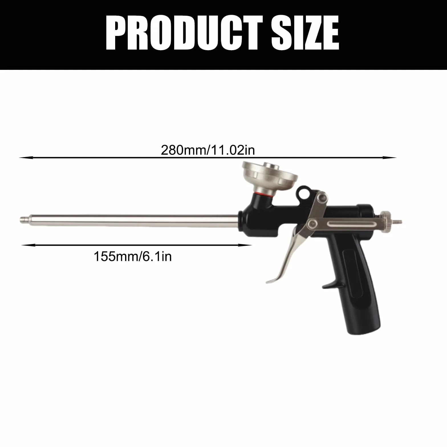 Pistolet do pianki PU, 3 sztuki, pistolet do pianki budowlanej, zestaw do uszczelniania, wypełniania, uszczelniania, do użytku domowego i biurowego, pistolet do pianki PU, dla majsterkowiczów i