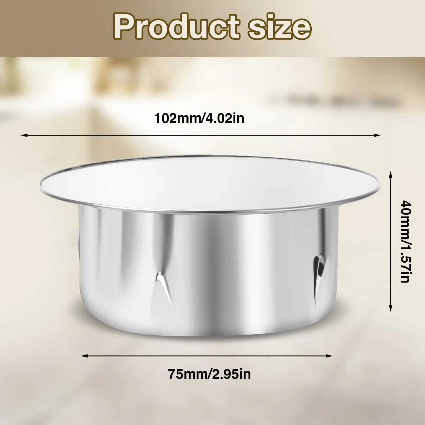 Pokrywa otworu kominowego, osłona rury pieca 80 mm, osłona rury kominowej, osłona komina ze stali nierdzewnej, pokrywa otworu pieca do rur Ø 80 mm