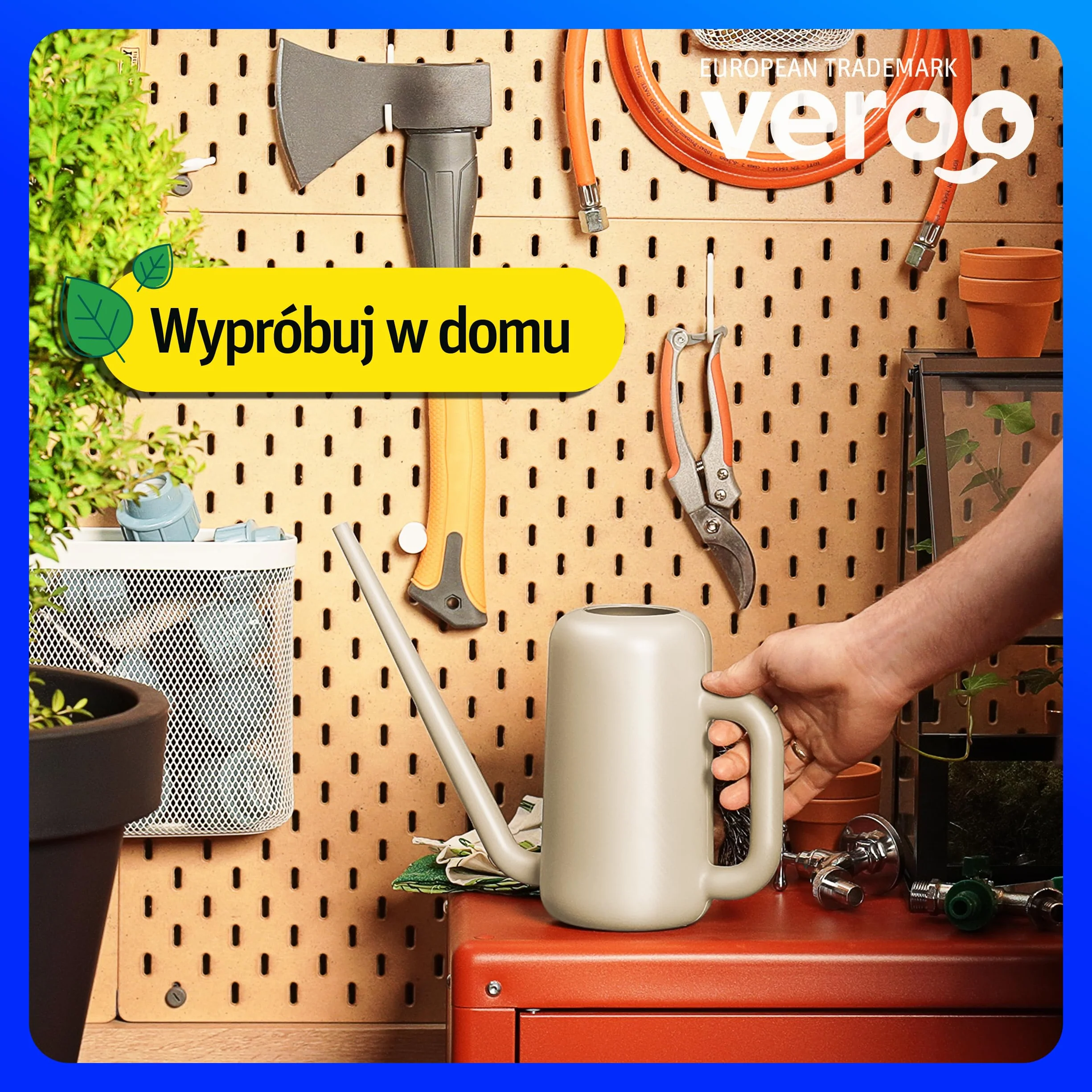 Mała Konewka do Roślin Domowych 1,8l z Plastiku z Recyklingu, z Długą Wylewką do Precyzyjnego Podlewania (Kość Słoniowa)