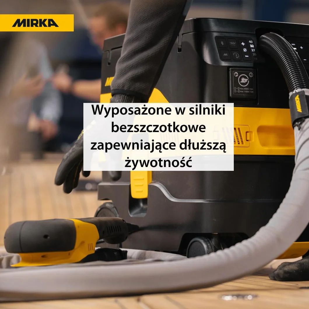 MIRKA DEXOS 1217 AFC - odkurzacz przemysłowy klasy M z automatycznym systemem czyszczenia i wężem 4 m - do szlifierek i warsztatów