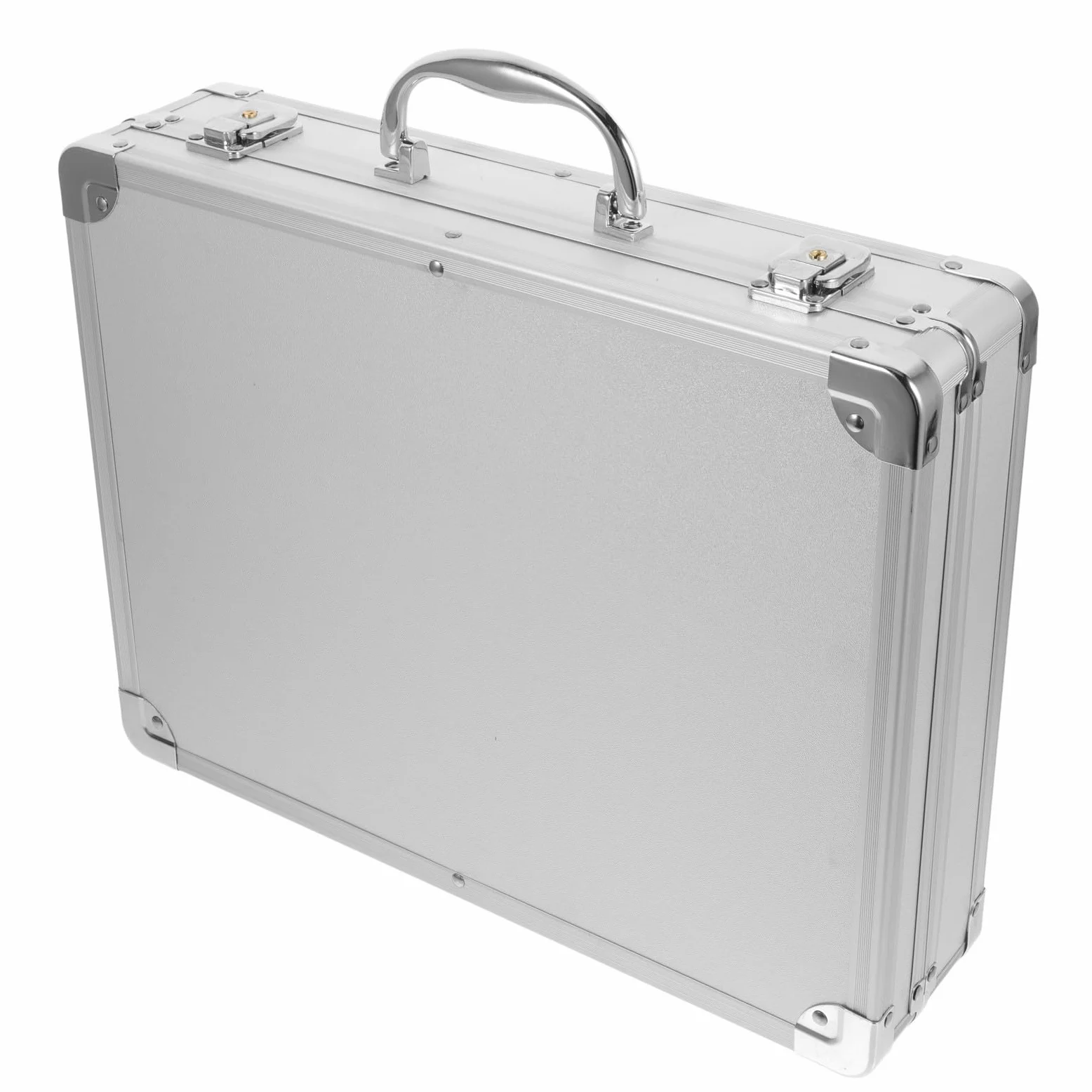 Aluminiowa twarda obudowa srebrna metalowa skrzynka narzędziowa przenośna wielofunkcyjna teczka do przechowywania i transportu wytrzymała i do użytku profesjonalnego