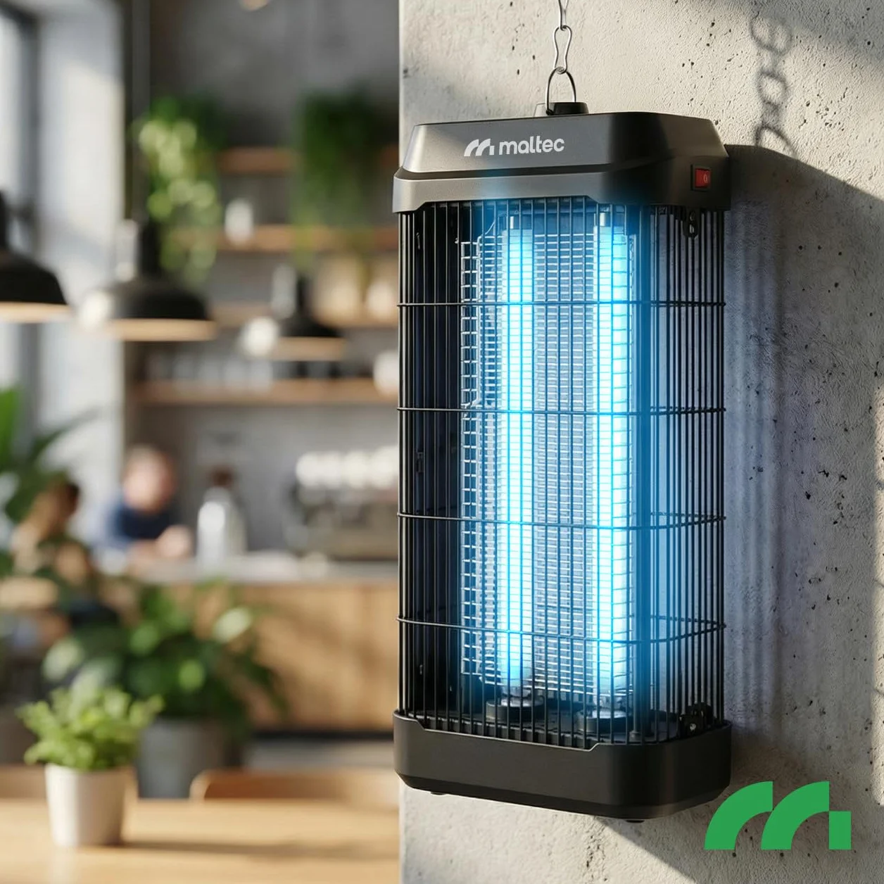 Lampa owadobójcza, lampa przeciw owadom, lampa MalTec 20 W, elektryczna, 3800 V, pułapka na muchy ze światłem UV