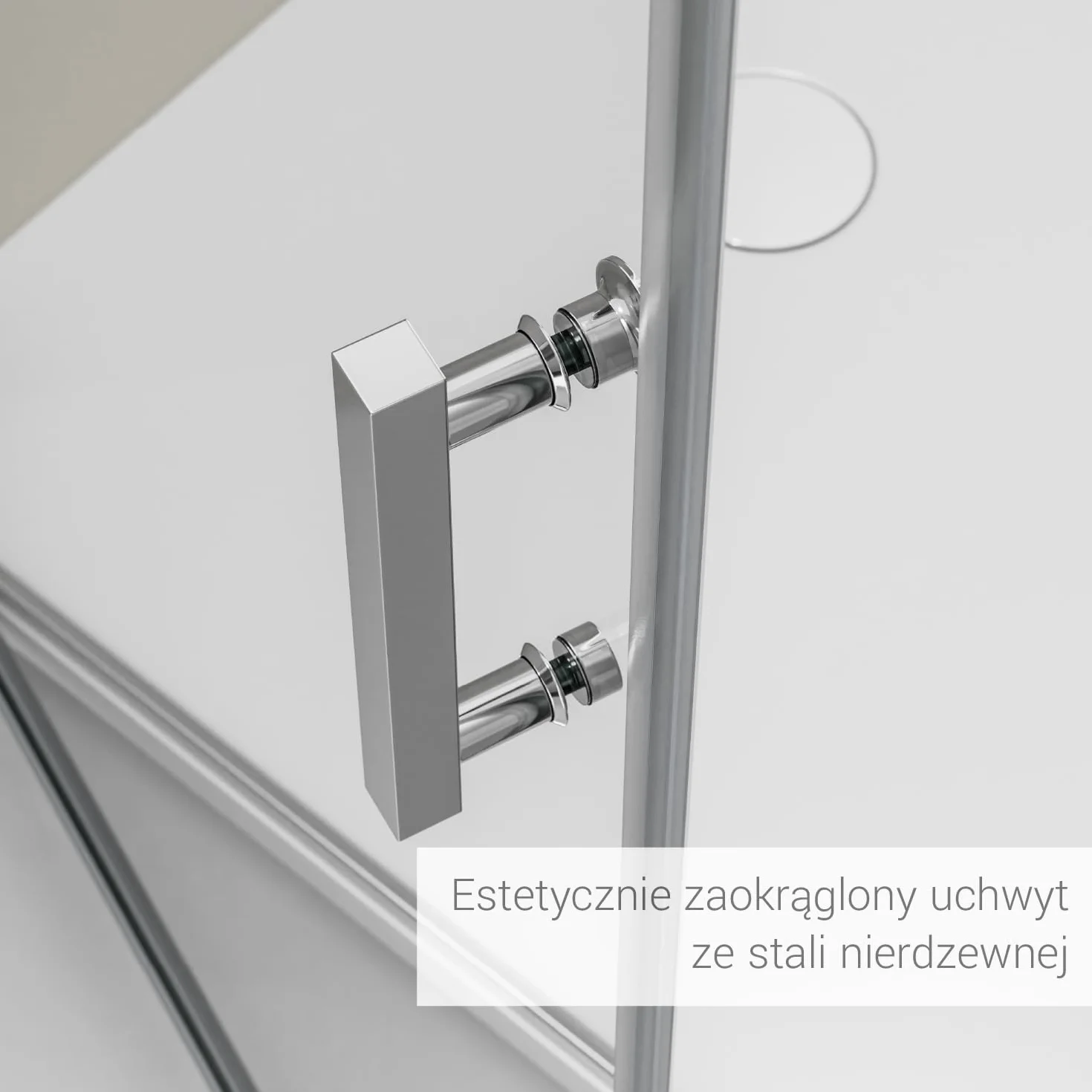 BERNSTEIN Kabina prysznicowa 90x100cm wysokość 195cm narożna kabina prysznicowa z wejściem od przodu NT416 szkło bezpieczne ESG 8 mm ze szkła przezroczystego z nano